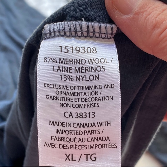 True North Baselayer Shirt Men XL Blue Merino Wool Blend Gorpcore Performance - Picture 8 of 13